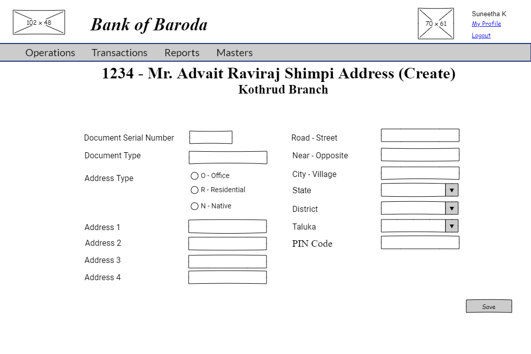 Folio Address Create