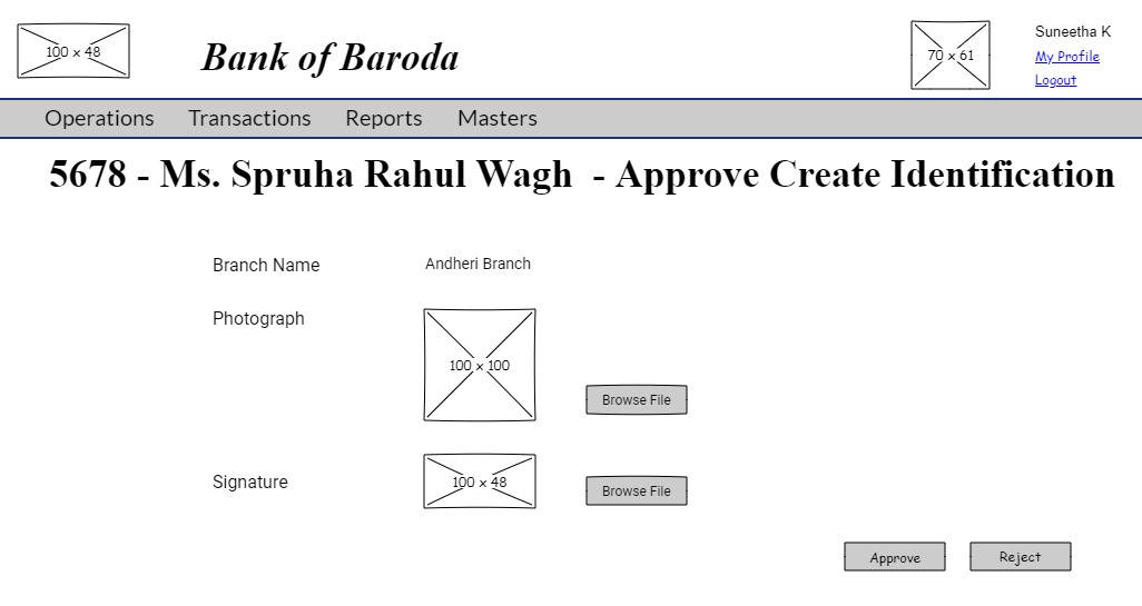 Identification Create Approve