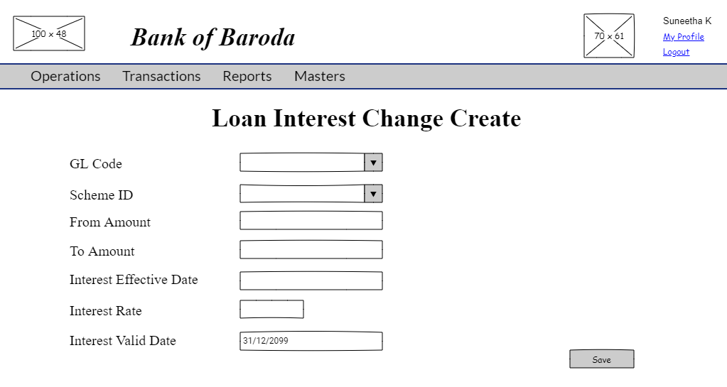 Loan Interest Change Create