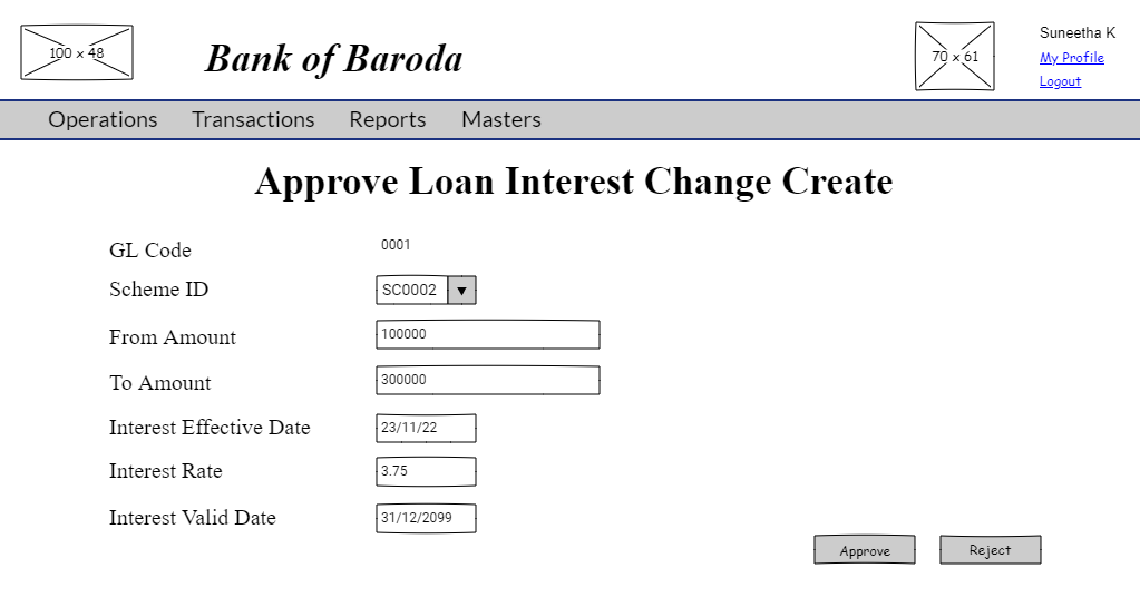 Loan Interest Change Create Approve